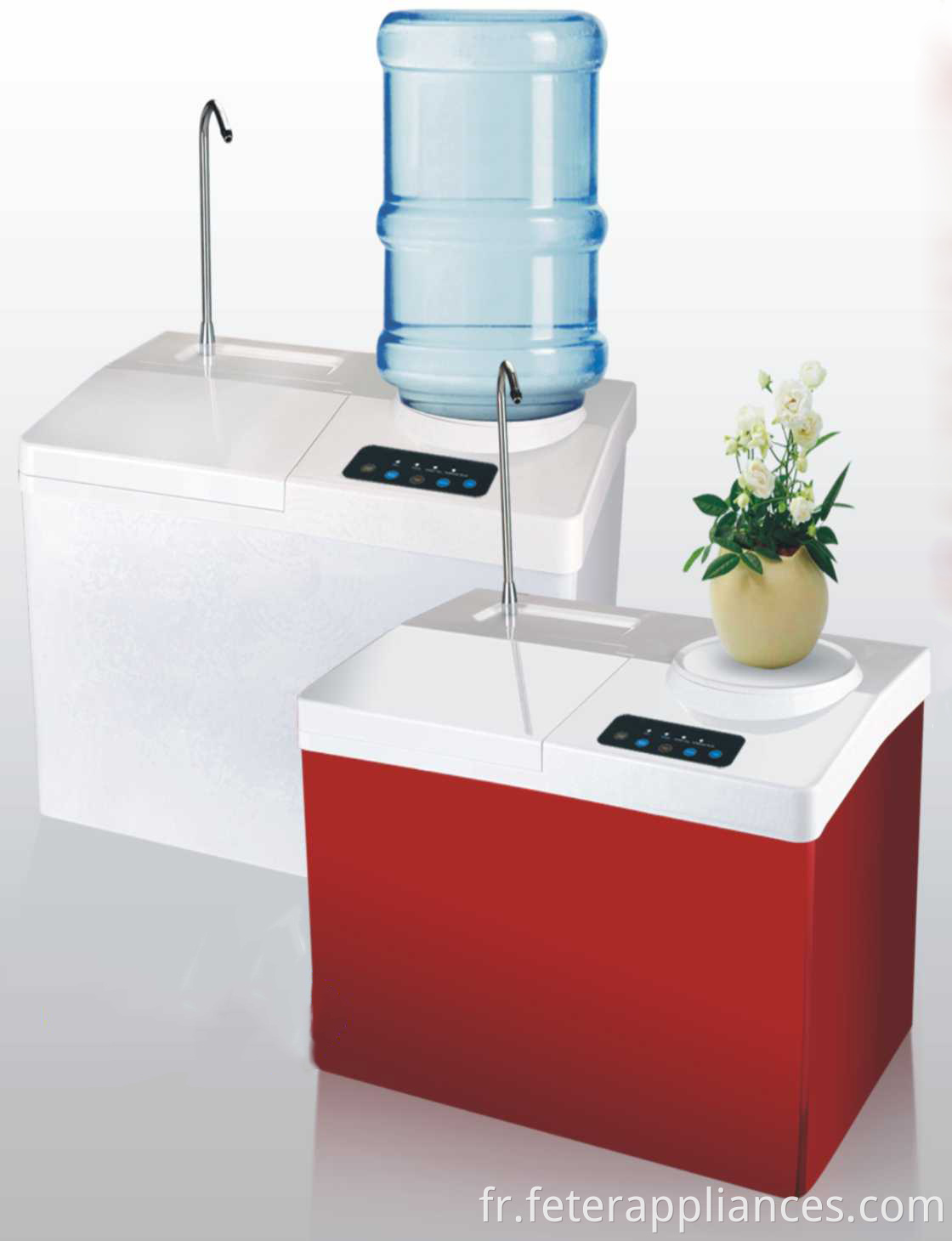 Distributeur automatique de glace chaude et froide Machine à glaçons Distributeur d'eau à usage domestique avec machine à glaçons